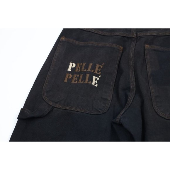 NOS Vtg 90s Pelle Pelle Mens 32x34 Spell Out Hip Hop Baggy Fit Big Pocket Jeans - Picture 11 of 12